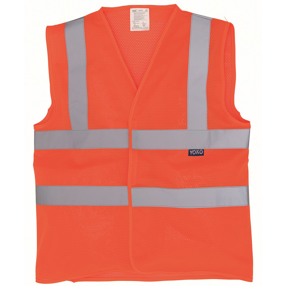 (3Xl, Orange) Yoko Unisex Adult Mesh Hi-Vis Vest 5063527975232