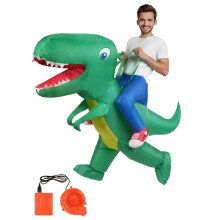 Costume da Idraulico/Dinosauro Gonfiabile, Divertente Abito da Cosplay Gonfiabile per Feste, Balli e Spettacoli. Taglia .