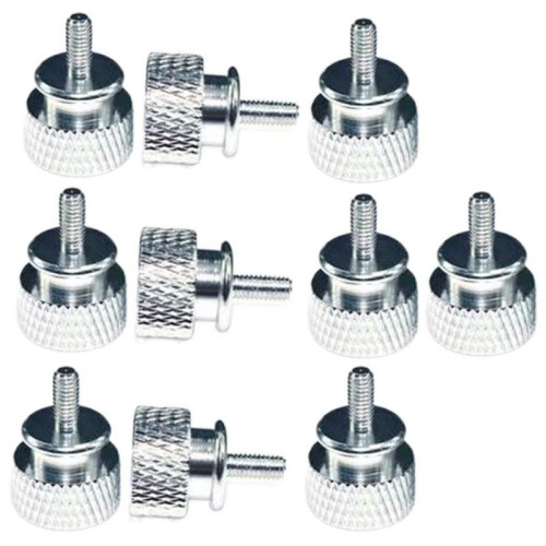 10Pcs/Lot UNC6 -32 M3.5 Hand Screw for GPU Holder PSU Computer Case Side Panel Screws PC Assemble WaterCooling Silver