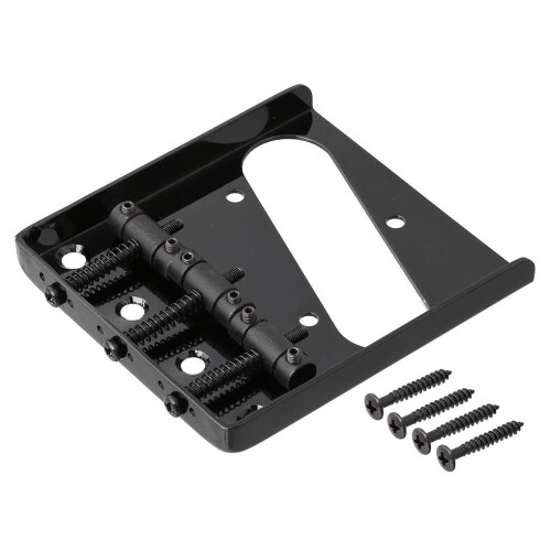 3 Sadel Askfat Bro Bakstycke för Telecaster Tele Elgitarr (Svart)