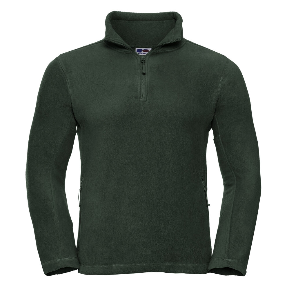 Russell (2Xl, Bottle Green) Mens 1/4 Zip Outdoor Fleece Top