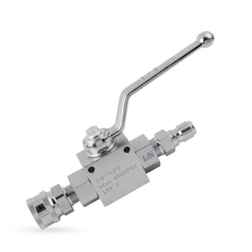 Interruptor de Kit de VáLvula de Esfera 4500PSI com Conector de Encaixe RáPido de 3/8 Polegadas para Bomba de Mangueira de Lavadora de PressãO 1