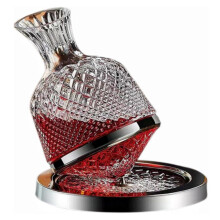 Bleifreier Rotweindekanter aus Kristallglas, 1500 ml (50 oz), um 360 Grad drehbar, für Whisky und Wein