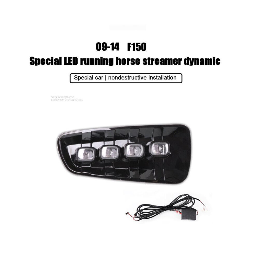 1Pair Drl Led Daytime Running Lights With Turn Signal Fog Lamp For Raptor Svt F150 2009-2014 Yellow 4713630068451