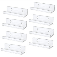 Clear Vinyl Record Shelf Wall Mount 8 Pack,Acrylic Album Record Holder Display,Vinyl Record Shelf Stand