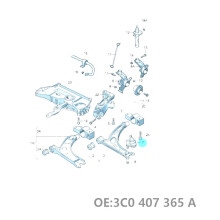 2PCS Suspension Control Arm Joint for MK6 CC Sciricco 1K0407365C 3C0407365B