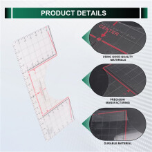 T-Shirt Ruler Guide for Vinyl Alignment and Centering Designs, T-Shirt Ruler Alignment Tool Neckline Measuring Tape
