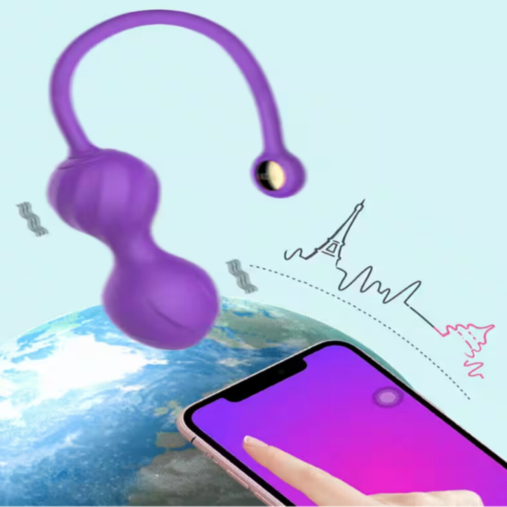 App Remote Control Vibrator for Women, Clitoral and G-Spot Stimulator with 9 Vibration Modes, Waterproof Silicone Design