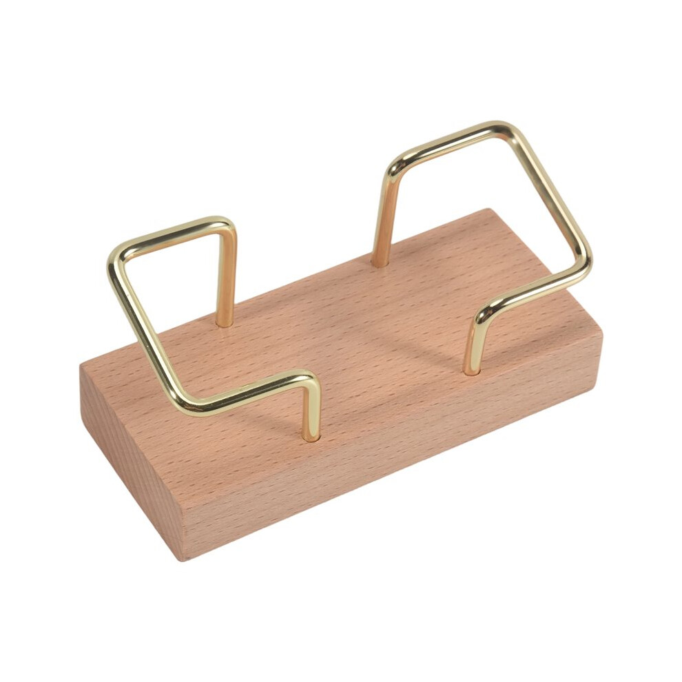 Business Card Holder Organizer Office Desk Display Stand Memo Counter Accessories Tabletop Shelf Home,Beech Wood Color 4712735484630