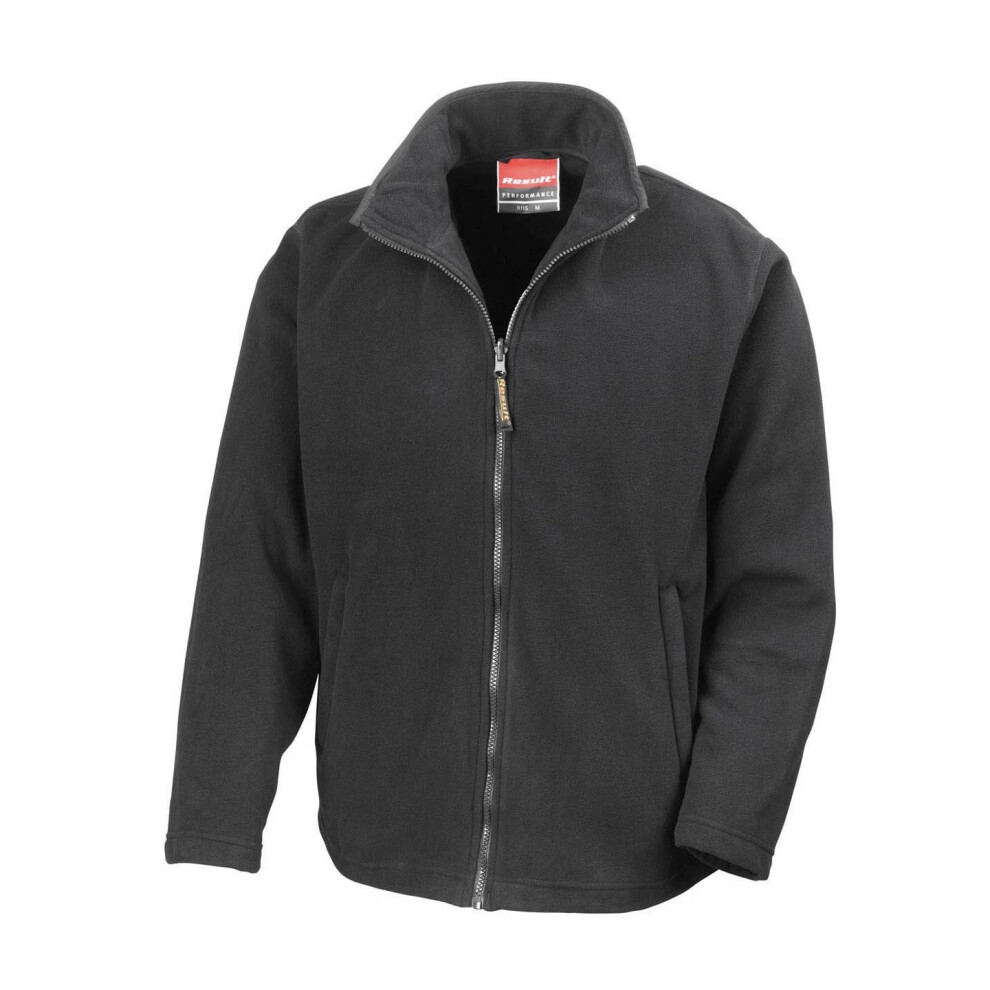 Result (L, ) Mens High Grade Microfleece Horizon Showerproof Breathable Jacket Black