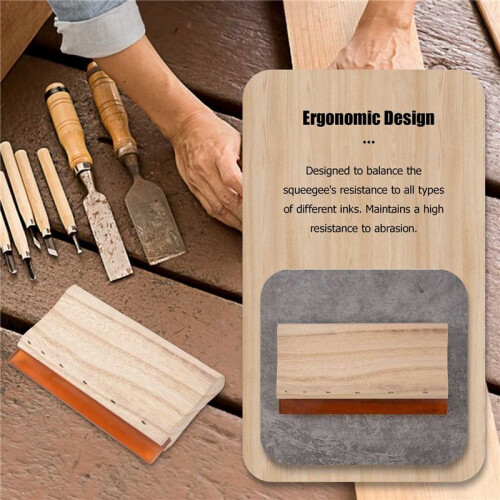 8 inch Silk Screen Printing Press Squeegee Single 70 Durometer Ink Scraper Tools