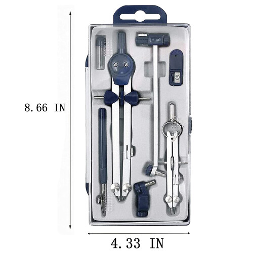 9Pc Drafting Compass for Geometry Set Tool Compass Drawing Tool for Geometry for Drafting, Math, Drawing, Engineer Tool 2
