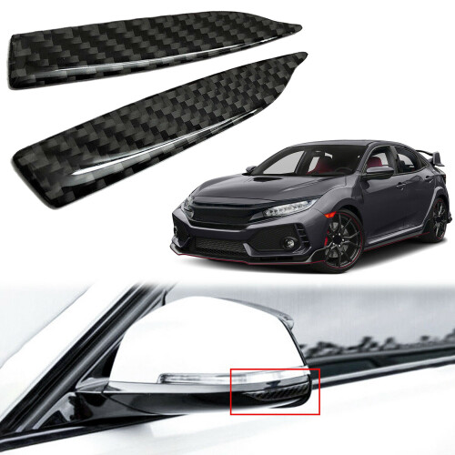 2 Styck Universal Kolfiber Car Backspegel Trim Side Mirror Protector Guard 2