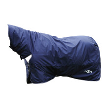 (6', Navy/White) Saxon Defiant Combo Neck Midweight Horse Turnout Rug