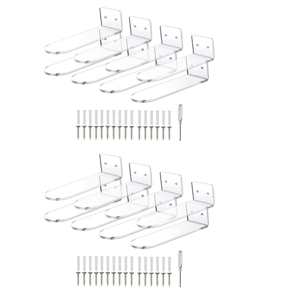 Floating Shoe Display Shelves For Wall Mount Set Of 16,Clear Acrylic Floating Shelves For Showcase Sneaker Collection 4712478070114