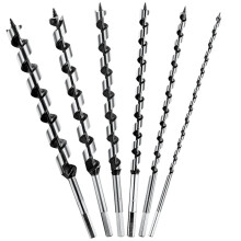 6Pcs 12-Inch Long Auger Drill Bit Set for Wood, 1/4"-7/8" Inch Hex Shank Ship Auger Drill Bit for Soft and Hard Wood
