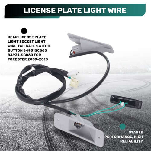 Rear License Plate Light Socket Light Wire Tailgate  Button 84931SC060 84931-SC060 for  Forester 2009-2013 1