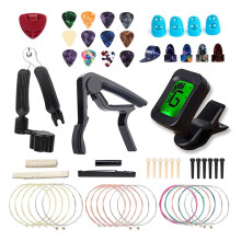 Guitar Accessories Kit with Guitar Strings,Guitar Tuner,Guitar Capo,3-in-1 Restring Tool,Pick Holder,Guitar Picks