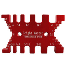 Gabarit de Mesure pour Tenon et Queue D'Aronde en Aluminium, Outil de Mesure pour le Travail Du Bois (mm/Pouces), Rouge