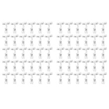 60 Pcs Label Holders Sign Clip, Plastic Clear Rotatable Sign Clips, Merchandise Sign Display Clip, Price Tag Clamp