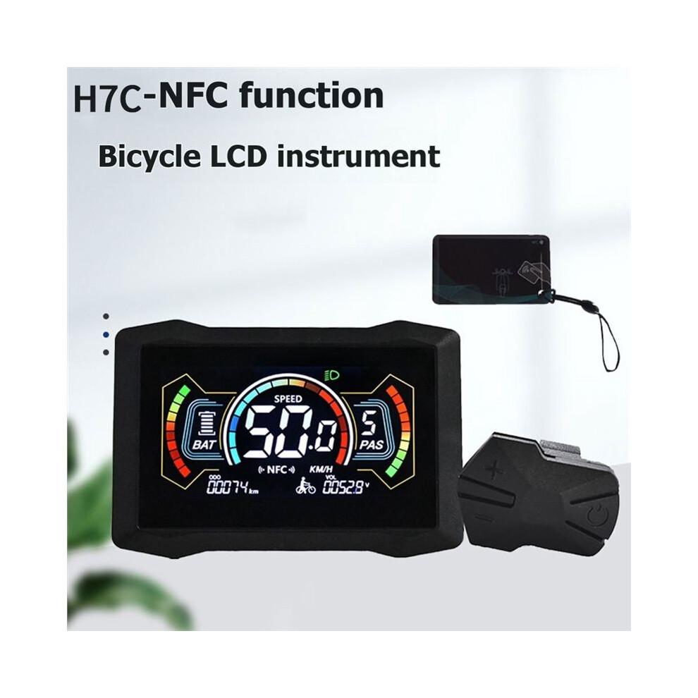 H7c E-Bike Nfc Lcd Display Meter 24V/36V/48V/60V/72V Uart Type C Electric Scooter Lcd Color Meter Nfc Speedometer 6Pin 6033509193717