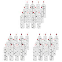 Paquet de 36 Bouteilles de Compression de Condiments de 8 Oz avec Bouchon Ă Pointe Rouge - Bouteille en Plastique Durable pour Ketchup, Sauces, Sirop