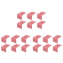 18 Pieces Striped Table Runner Wedding Polyester Table Decor Red White Striped Design Tablecloth Decor 12 X 108 Inch