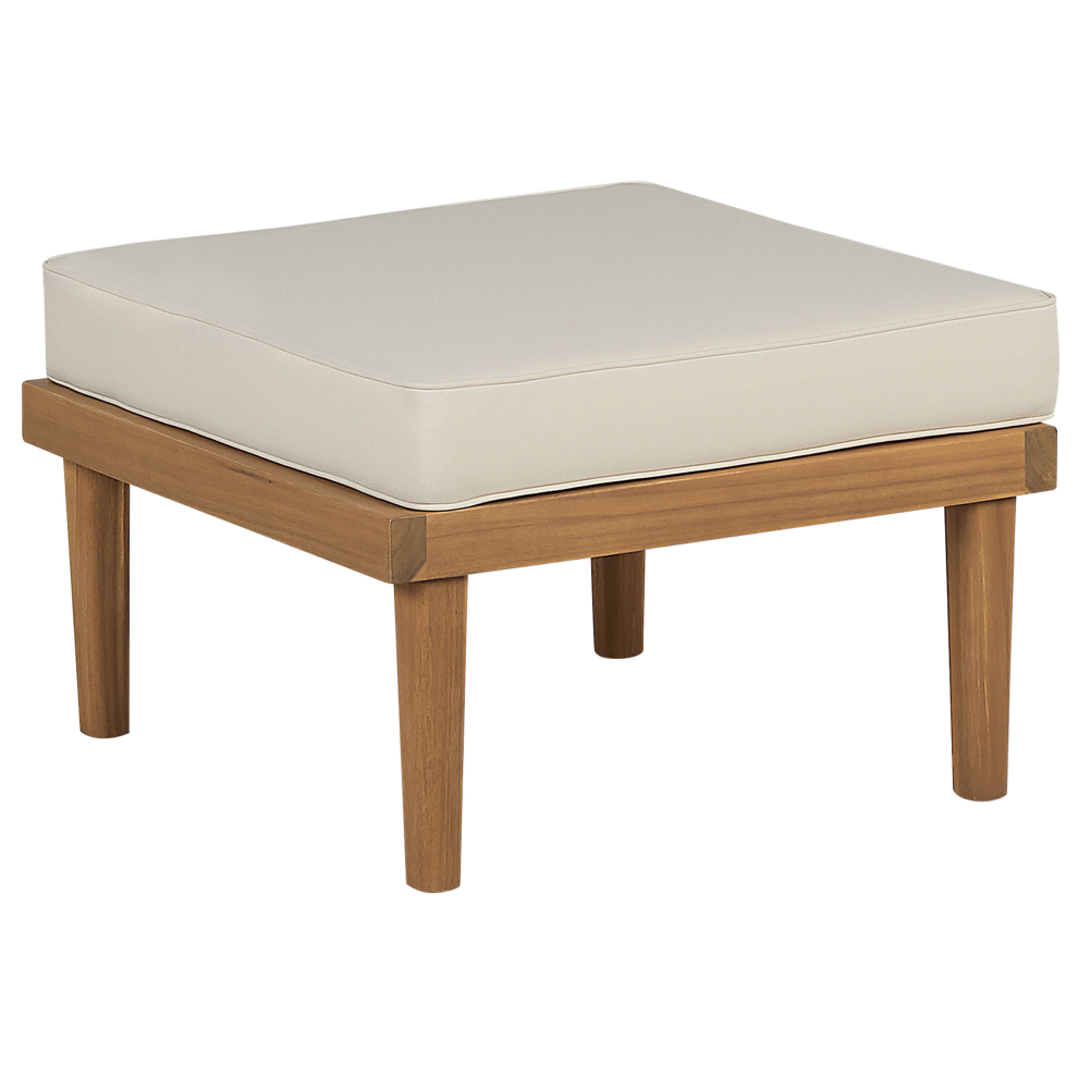 Beliani Garden Ottoman Baratti Acacia Wood Brown