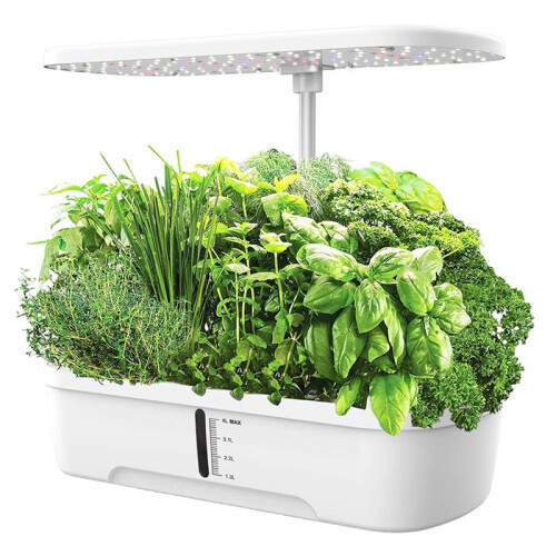 Advanced Indoor Hydroponics System: LED Grow Light,  Water Pump, 12 Pods - White US Plug 1
