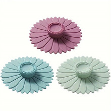 Lot de 3 Couvercles en Silicone pour Tasses, 10,5 cm, Ronds et Originaux, Réutilisables, Anti-Poussière, pour Tasses à Café.