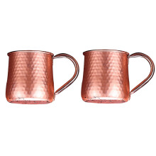 2 Pcs Hammered Copper Beer/Milk Mug,Handcrafted Moscow Mule Cup,Moscow Mule,Drinkware Tableware,520ML