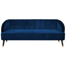 Sofa 3 Seater ALSVAG Velvet Navy Blue