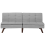Beliani Sofa Bed 3 Seater RONNE Fabric Light Grey 1