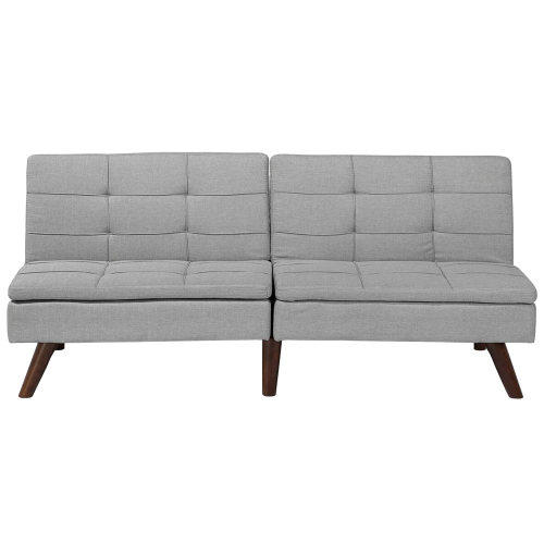 Beliani Sofa Bed 3 Seater RONNE Fabric Light Grey