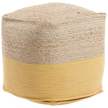 Pouffe KIRAMA Jute Yellow