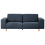 Beliani Sofa 3 Seater NIVALA Fabric Dark Blue 1