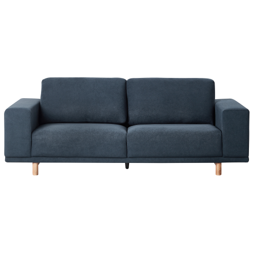 Beliani Sofa 3 Seater NIVALA Fabric Dark Blue