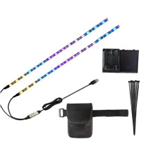 RGB LED Strip Lights for Scooter Bicycles Bike Safety Warning Lights, Battery Powered Lights for Night Riding Racing