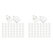 100PCS Plate Hangers for the Wall Plate Holder Hooks for Decorative Plates 1.3 Inch Sticky Invisible Adhesive