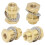 4 Pcs 1/4 Bulkhead Brass Pipe Fitting Anchor Coupling Bulkhead Tank Fitting 1/4" Bulkhead Tank Fitting Hose Connector 1