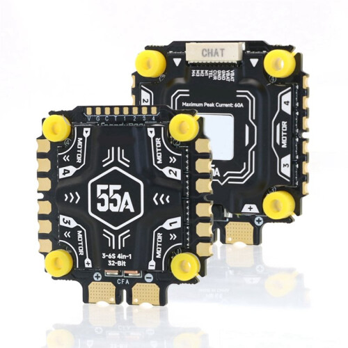 F405 V5 55A Pro Stack: 32 Bit Flight Controller with OX32 Firmware, 30x30 Model Aircraft FC&ESC Stack for FPV Drones 1