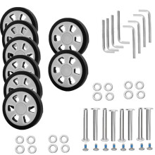 8st Bagagehjul Byte,Dia 2,16tum/55mm Tjock 0,47tum/12mm Resistant Gummi Mute Caster Replacement för Bagage B