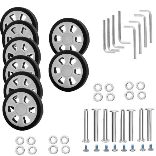 Substituição de Rodas Bagagem de 8 Unidades, Diâmetro 2,16 Polegadas/55 mm Espessura 0,47 Polegadas/12 mm Substituição de Rodízio Silencioso de