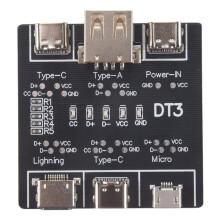 USB Data  Detection Board för IOS Android Micro-USB Type-C Kortslutningsbrytare Detektionskort DT3 USB-Kabeltestare
