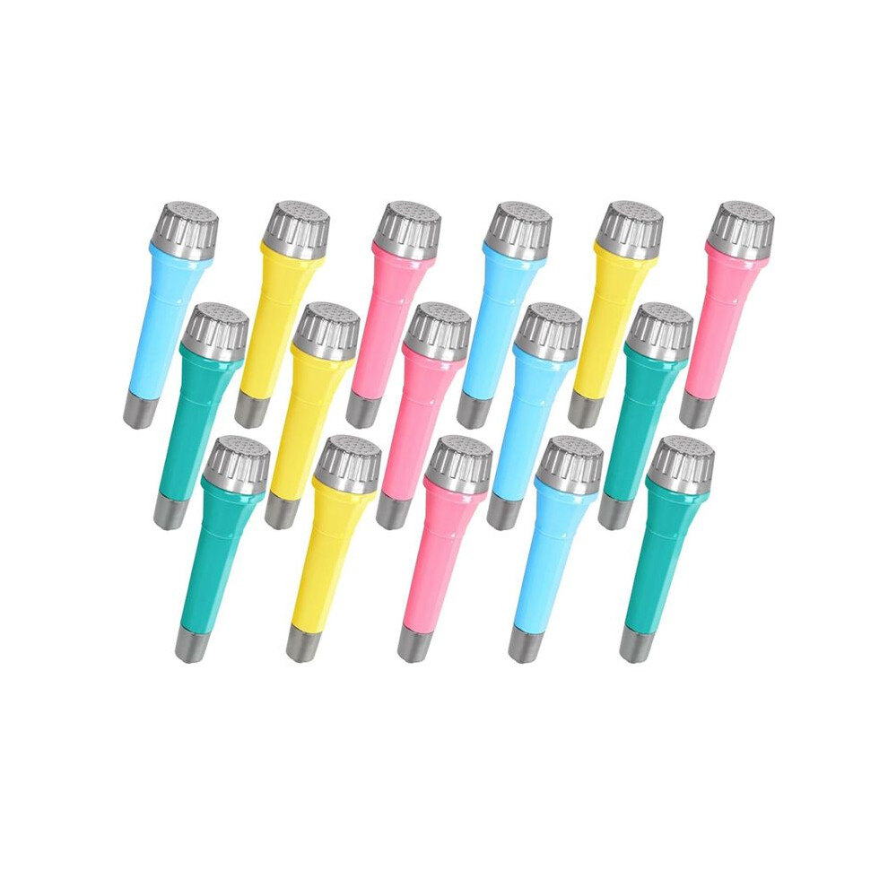 16 Pack Plastic Toy Microphones, Colorful Fake Microphone For Goody Bag Fillers And Birthday Party Favors 6033949112965