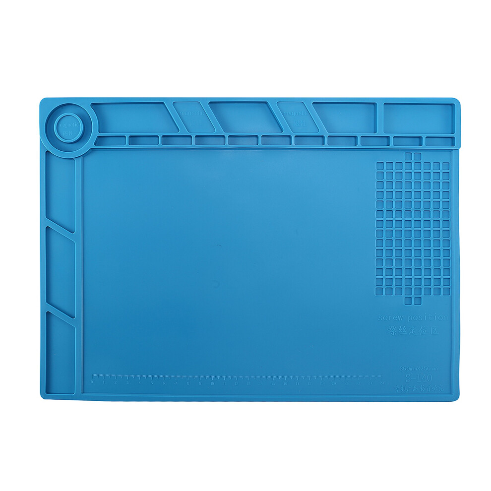S-140 Magnetic Insulation Silicone Soldering Mat Magnetic Repair Mat, Heat Resistant Work Mat 932F For Repair Electronics 4711174206520