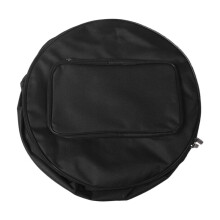 Compact Snare Drum Bag Backpack Case with Shoulder Strap Outside Pockets Musical Instrument Accessory Black 40x18cm
