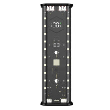 21700 DIY Power Bank Case Obsługuje 4x21700 Baterii PD20W Powerbank Case Ekran LED Przezroczysta Obudowa do Przechowywania Baterii B