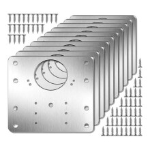 Kit de Placa de Reparo de DobradiçA de ArmáRio Placa de Montagem de DobradiçA de Porta de ArmáRio de Cozinha com Furos Suportes de FixaçãO Plana