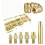 Nuts Threaded Inserts 360Pcs M2/M2.5/M3/M4/M5/M6 Female Thread Metric Knurled Nuts Assortment Kit Brass Heat Set Insert 1